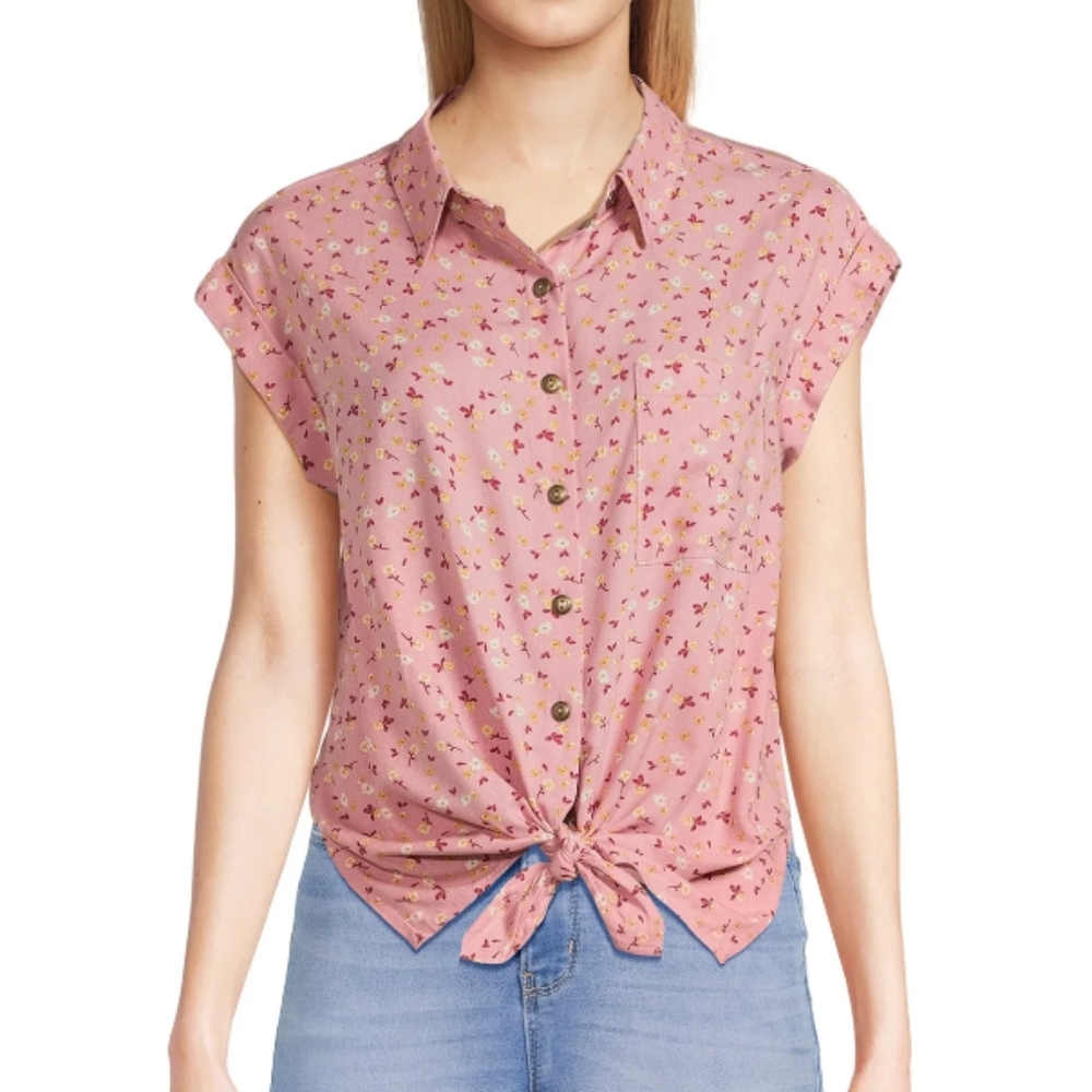 Pink Floral Women's Top